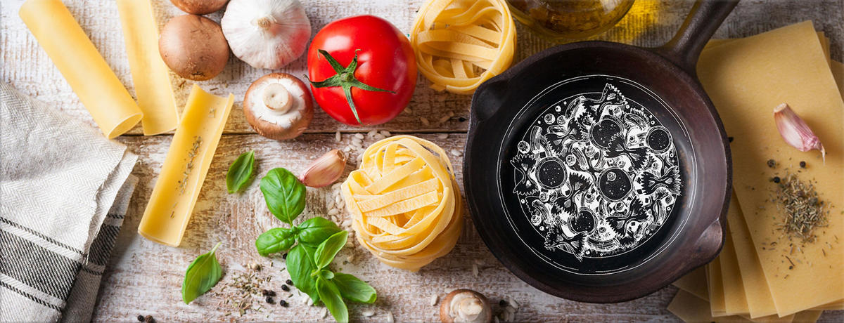 GLASBILD 80x30 cm Küche mediterran - Multicolor, Glas (80/30cm) - artissimo