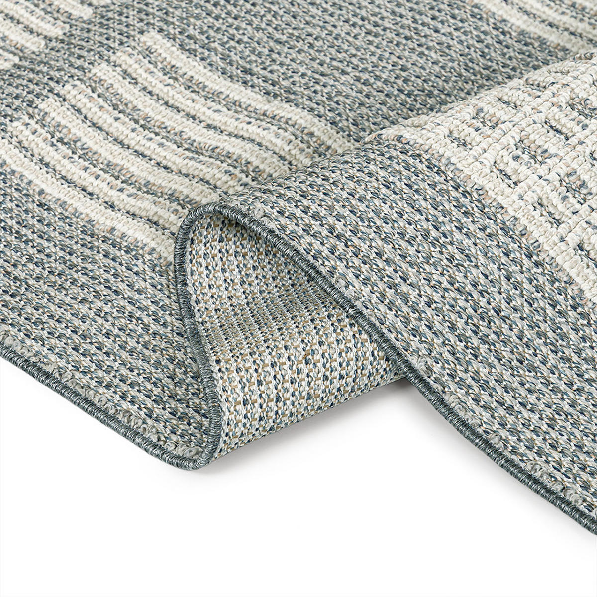 TEPPICH In-& Outdoor Cangas Plano Mazovia 120x170cm Beige Grau Abstrakt Kurzflor - Beige, Textil (120/170cm) - Mazovia