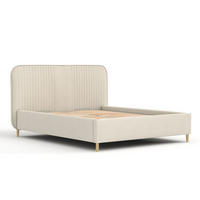 POLSTERBETT Livy Beige 120/200 cm im Chenille-Stoff - Beige/Naturfarben, Holz/Holzwerkstoff (120/200cm) - Maison de Reve