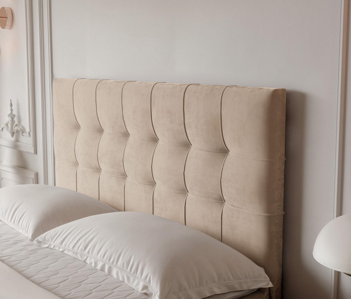 BOXBETT IMPERIAL 160/200 cm, in Hellbeige, mit Matratze und Topper - Sandfarben, Holzwerkstoff/Textil (160/200cm) - Idohome