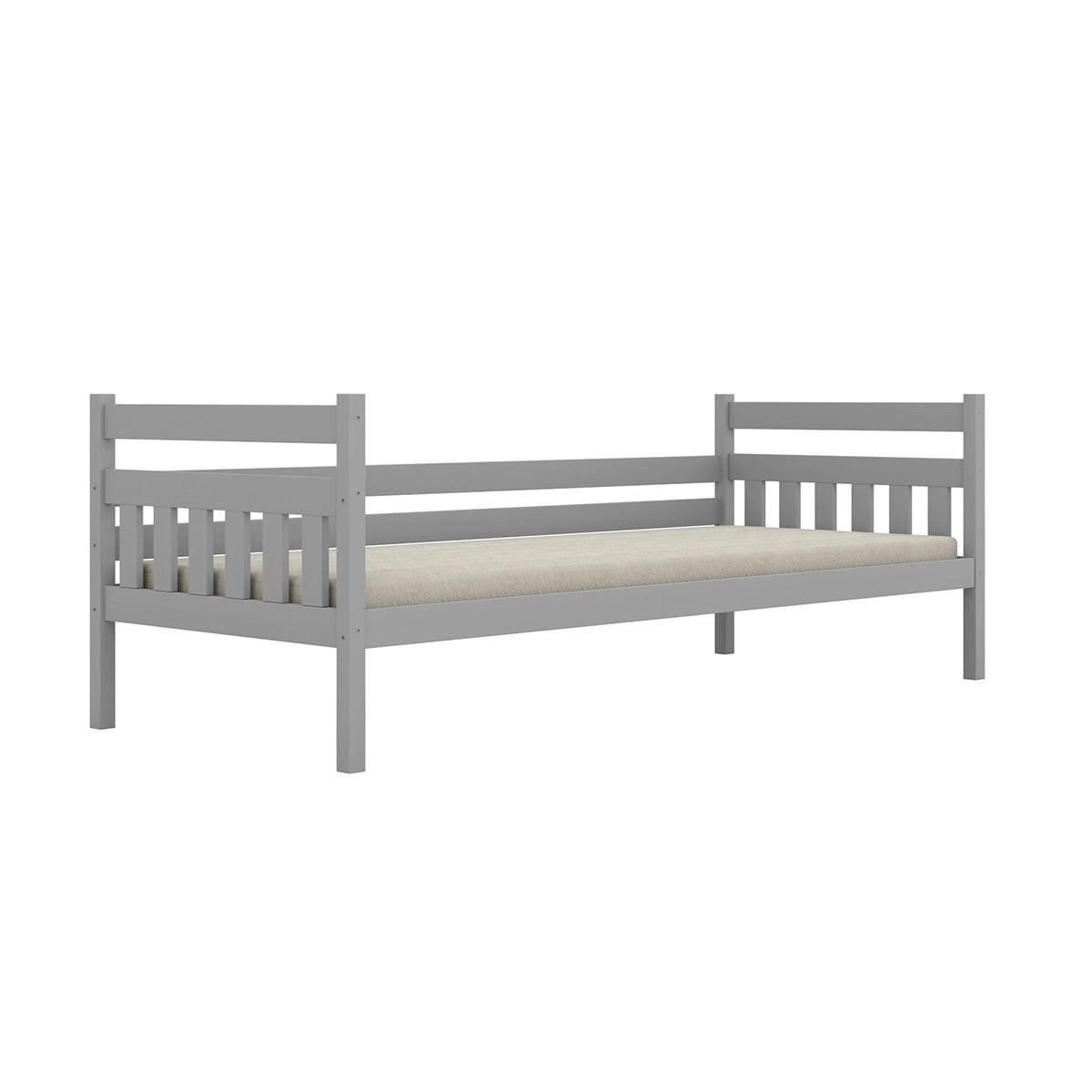 BETT 90/200 David Grau - Grau, Holz (90/200cm) - Petits-meubles