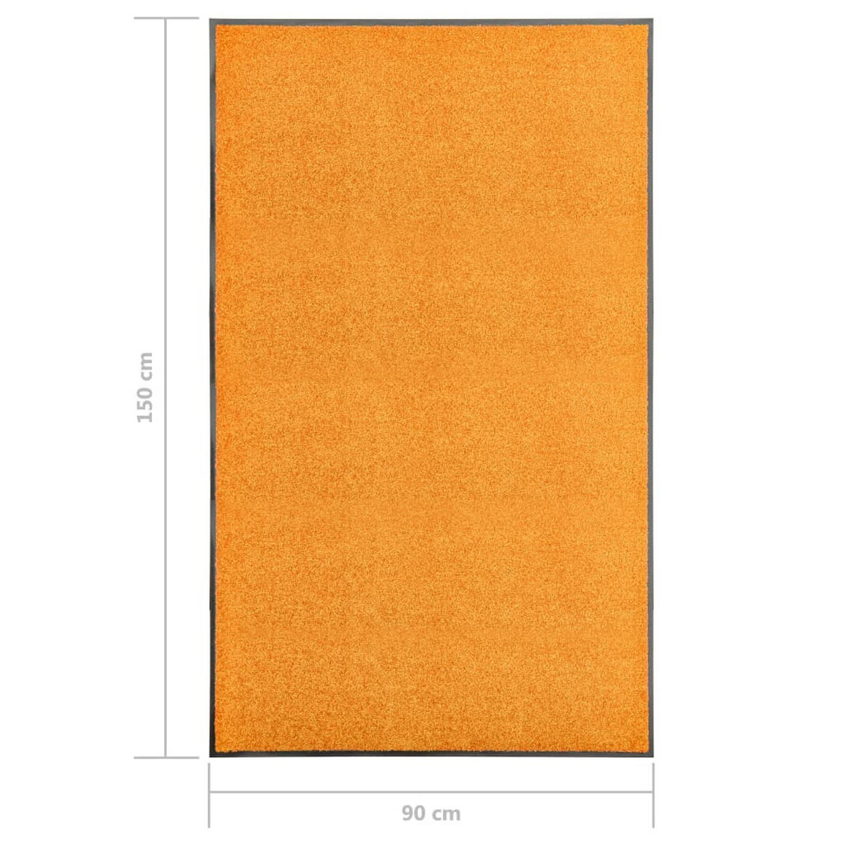 FUSSMATTE Waschbar Orange 90/150 Cm - Orange, Kunststoff (90/150cm) - vidaXL
