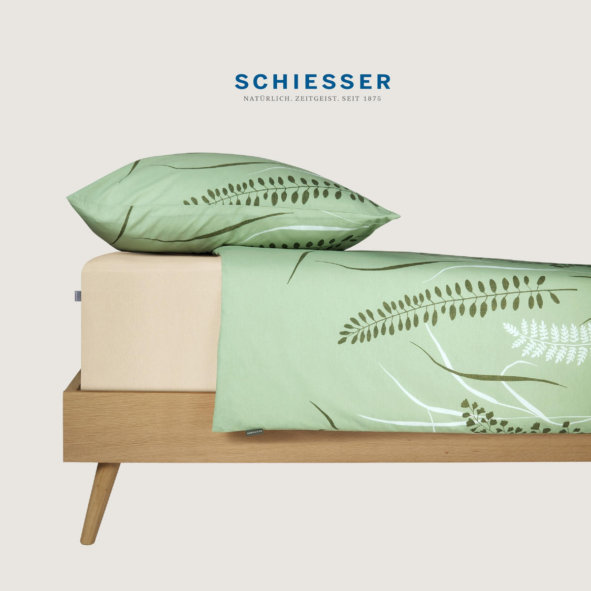 BETTWÄSCHESET Annic - Renforcé - 2-teilig - 135 x 200 cm - Grün - Grün, Textil (135/200cm) - SCHIESSER