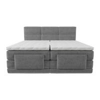 BOXSPRINGBETT - 2 Personen - stoff - hellgrau Lodi - Hellgrau, Textil (90/200cm) - Vente-Unique
