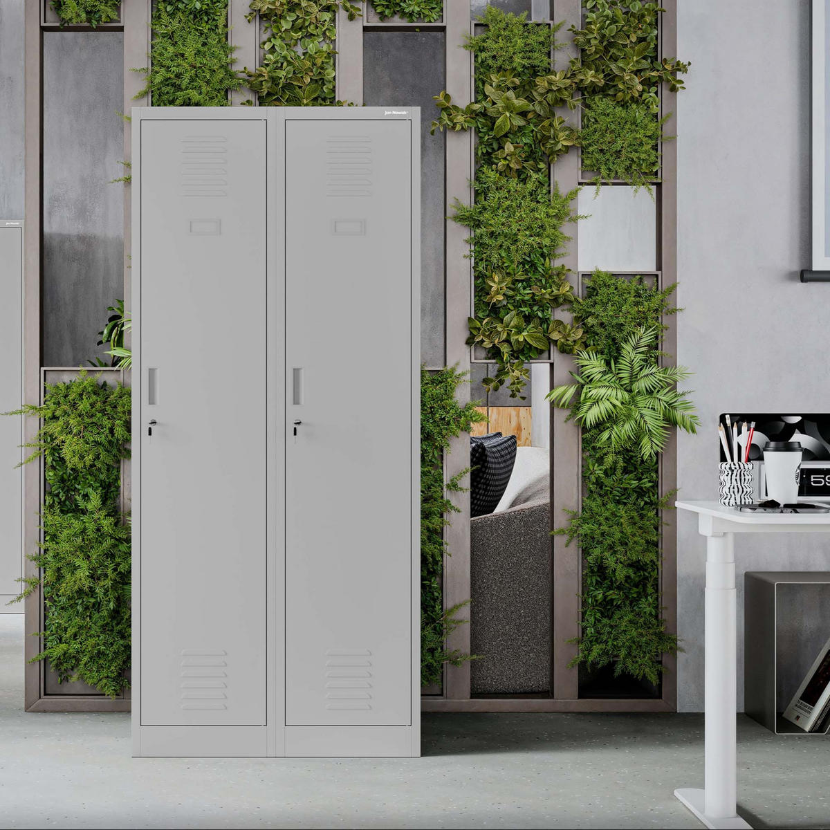 METALL-ARBEITSSCHRANK KACPER D600 - Grau, Metall (80/180/60cm)