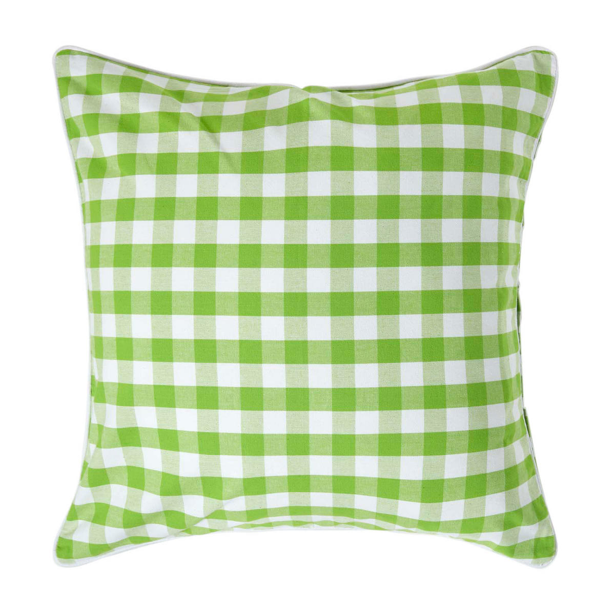 KISSENHÜLLE Karo-Muster 60/60 cm, 100% Baumwolle - Grün, Textil (60/60cm) - Homescapes