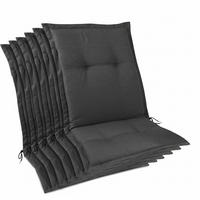 NIEDERLEHNERAUFLAGE Highlux HL 105x50x7cm Anthrazit (6tlg) - Anthrazit, Textil (50/7/105cm) - Beautissu 