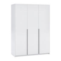 ŠATNÍ SKŘÍŇ S OTOČNÝMI DVEŘMI AMARA, 148/204/58 cm 3dveřová, bílá - bílá, kompozitní dřevo (148/204/58cm) - MASSENO