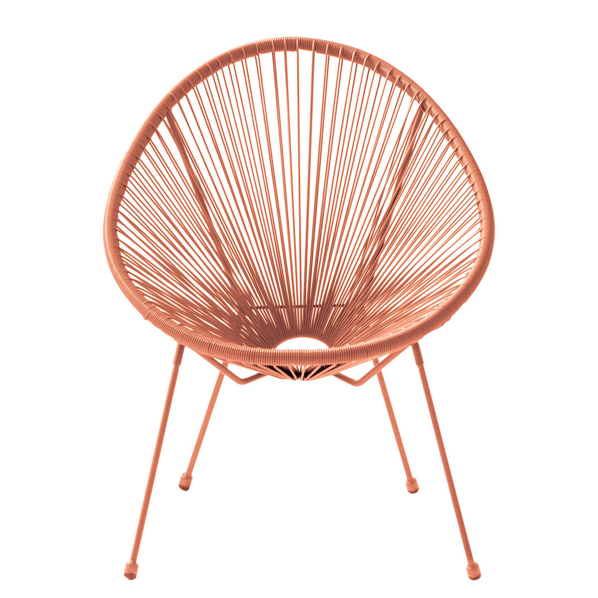 SITZGRUPPE - Stahl / Polyrattan - 3-teilig - Rosa, Glas/Kunststoff - home24