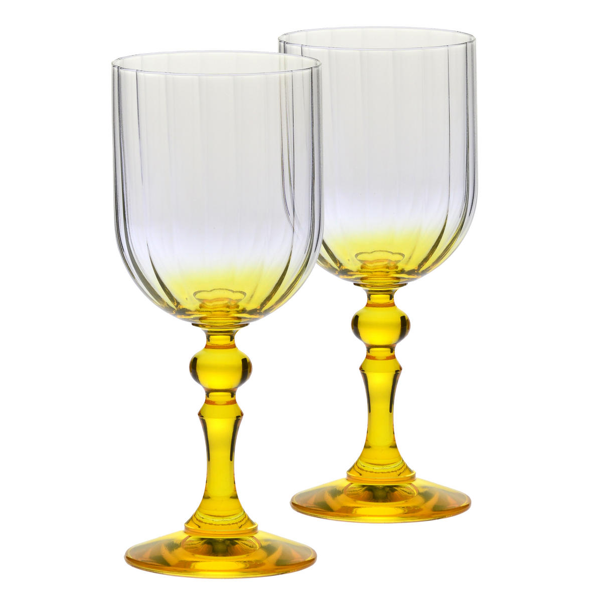 WEINGLÄSER, 2er-Set, 300 ml - Gelb, Glas (0.3L) - Krosno Glass