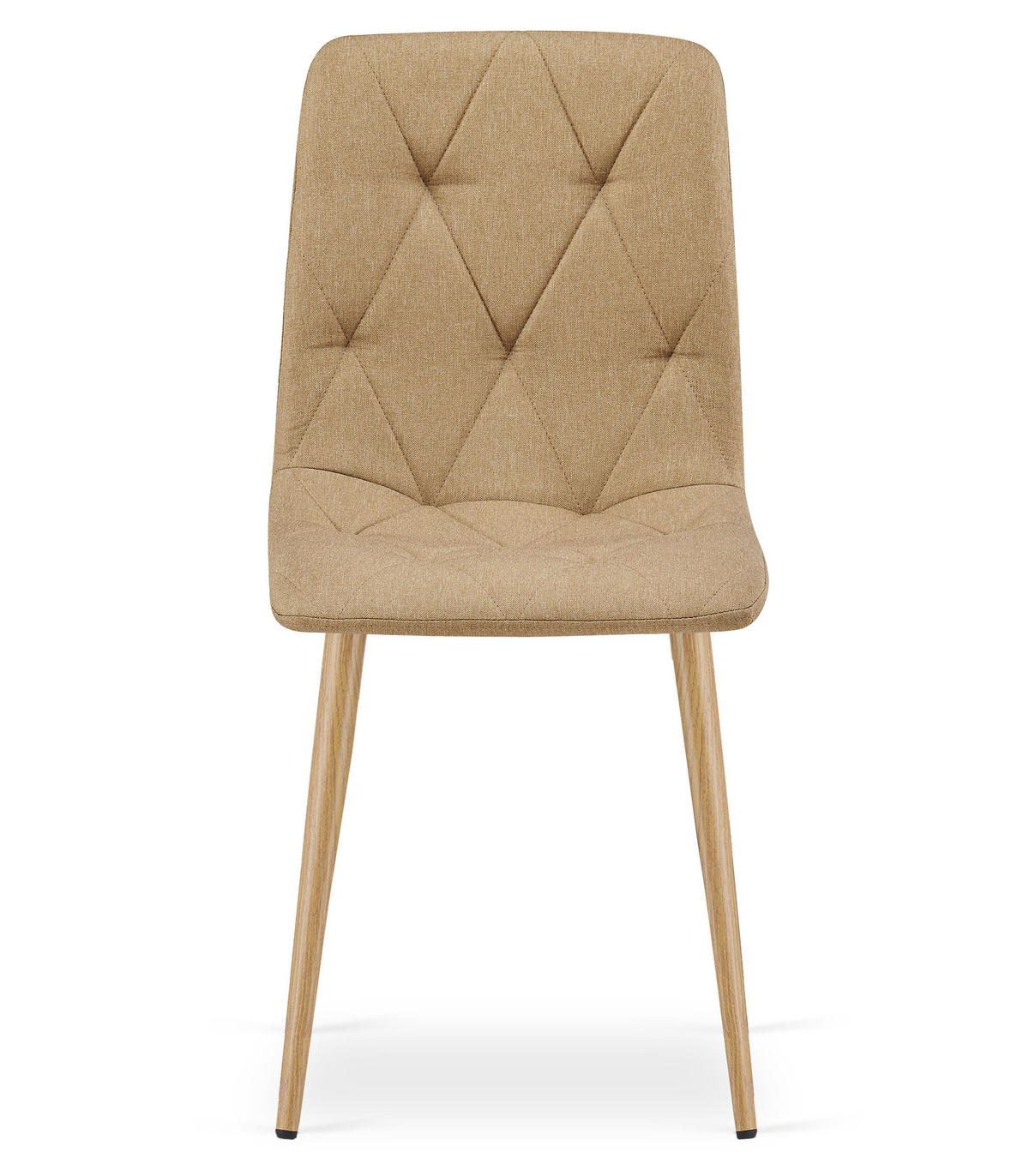 ESSZIMMERSTUHL TYRA brauner Sitz, Beine in Holzfarbe - Eichefarben/Braun, Textil (44.5/87/54.5cm) - Valora