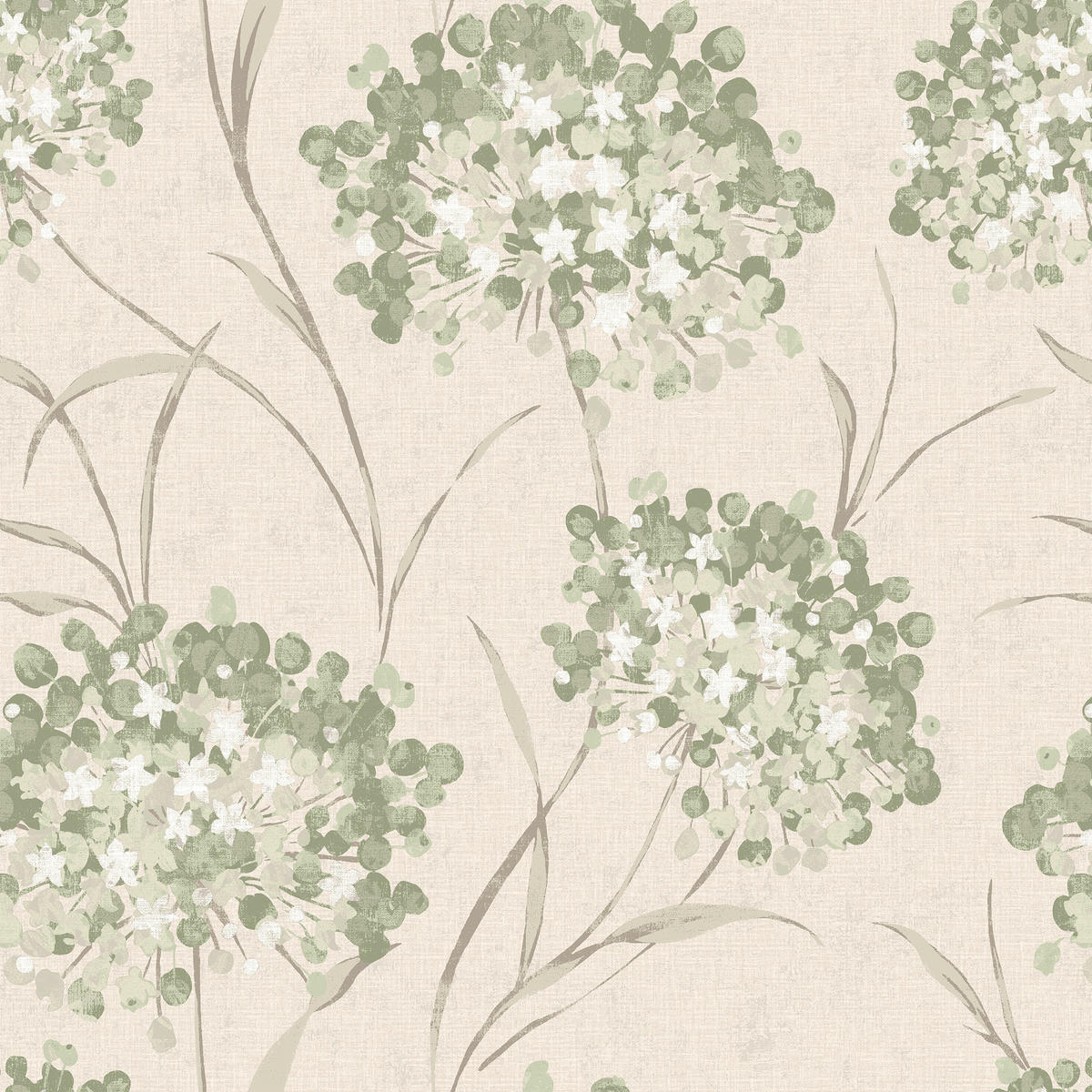 VLIESTAPETE Giselle Blumen 1000x52cm - Grün, Papier/Kunststoff (52/1000cm) - LAURA ASHLEY