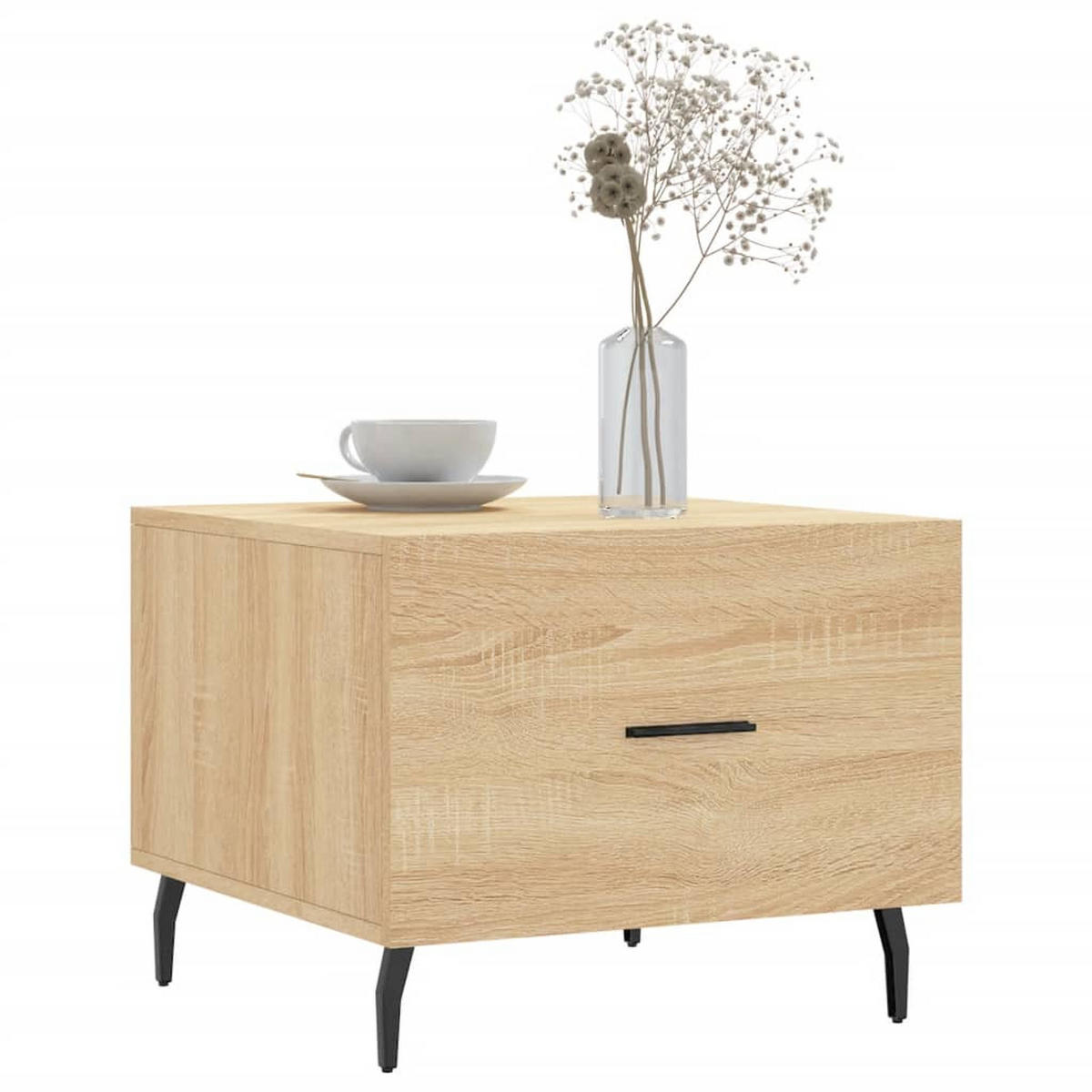 COUCHTISCHE 2 Stk. Sonoma-Eiche 50x50x40 cm Holzwerkstoff - Braun, Holzwerkstoff (50/50/40cm) - furnicato