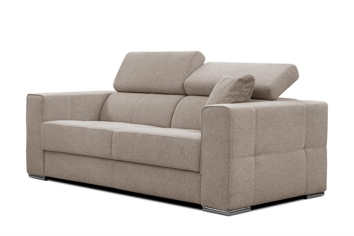 SOFA QUARTZ 3-Sitzer, taupe - Taupe, Holzwerkstoff/Textil (202/80/102cm) - Courtois Laville