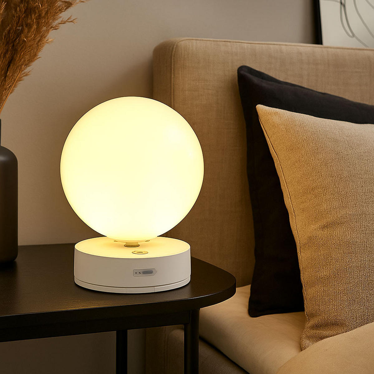 LED TISCHLEUCHTE Grada Weiß - Weiß, Metall (12/12/28cm) - Globo Lighting