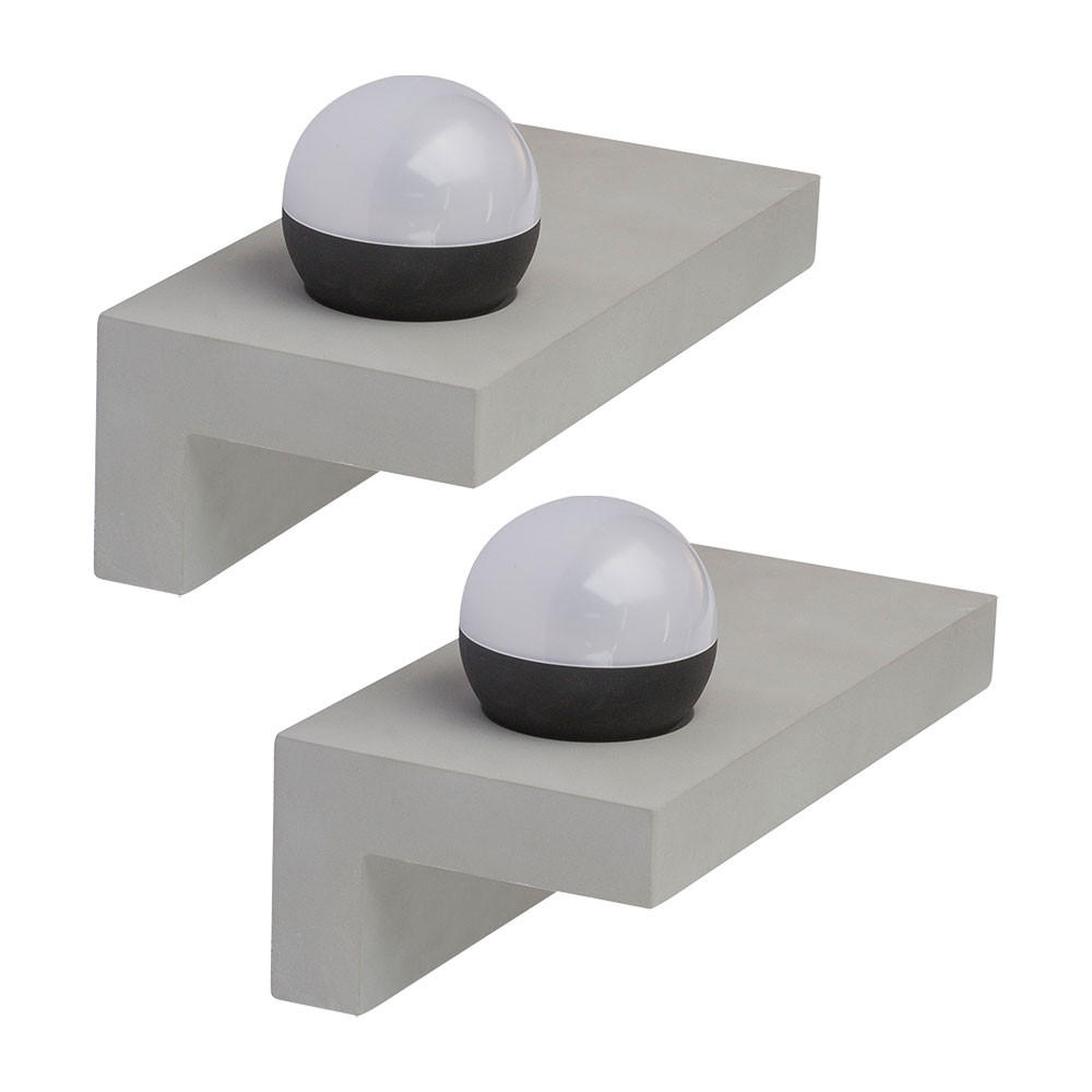 LED WANDLEUCHTE TIMO Metall Grau 2er Set - Grau, Metall (30/17.5/15cm) - Globo Lighting