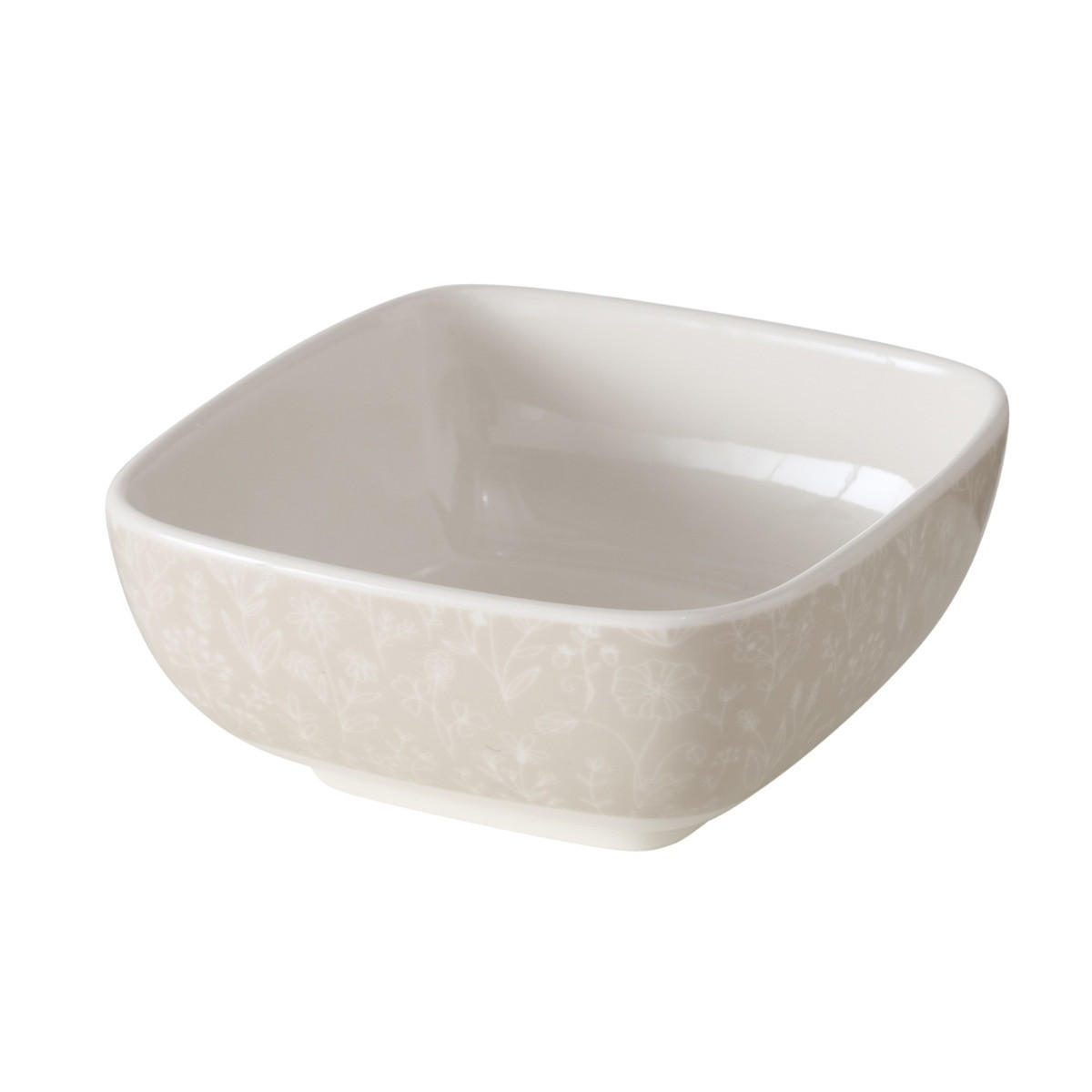 SCHÜSSEL quadratisch Sanela 9/9/4 cm - Weiß, Keramik (4cm) - Boltze Home