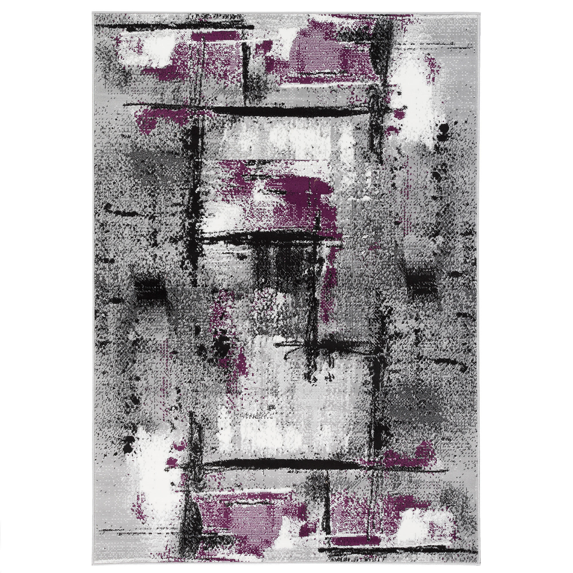 MODERN DESIGNER VELOURS TEPPICH SAMBA - Violett, Textil (140/200cm) - Pergamon