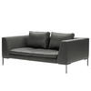 2-SITZER - Chromfarben/Grau, Leder/Metall (174/81/105cm) - home24
