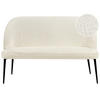 2-SITZER-KÜCHENSOFA Bouclé hellbeige Osby - Beige/Schwarz, Textil (130/85/49cm) - Beliani