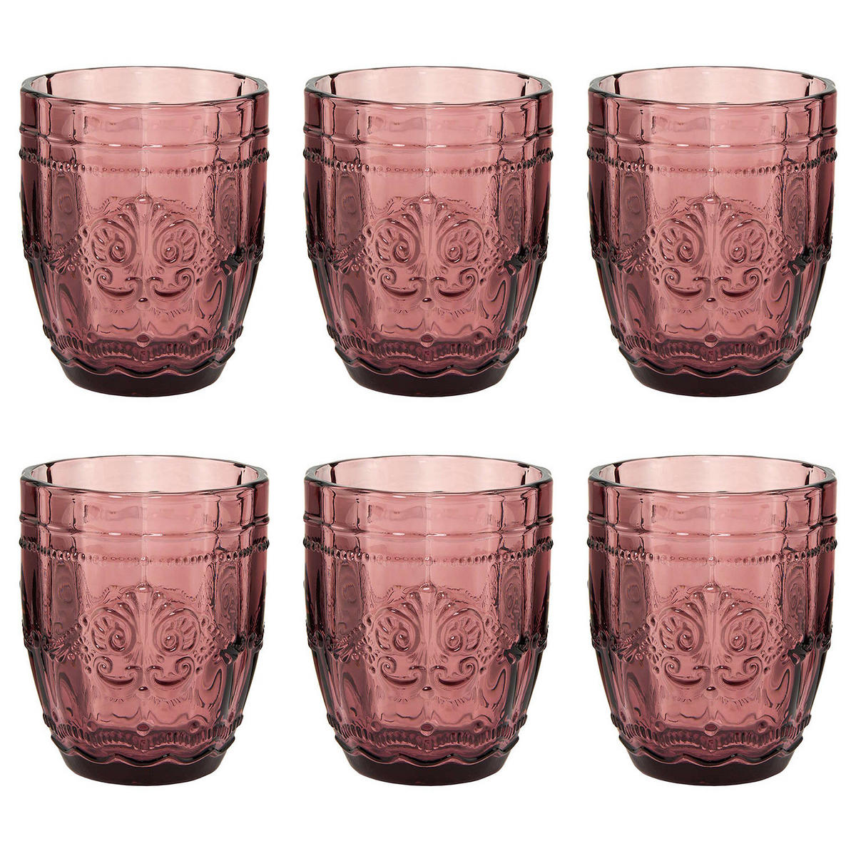 TRINKGLAS (6er Set) Victorian - Weinrot, Glas (0.25L) - BUTLERS