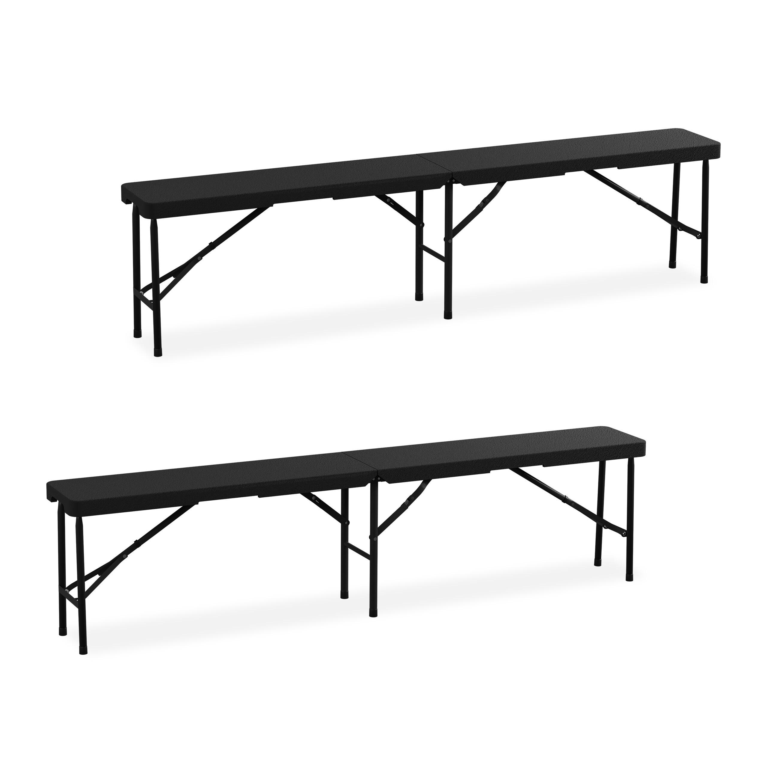 2XBIERBANK - Schwarz, Kunststoff/Metall - Relaxdays