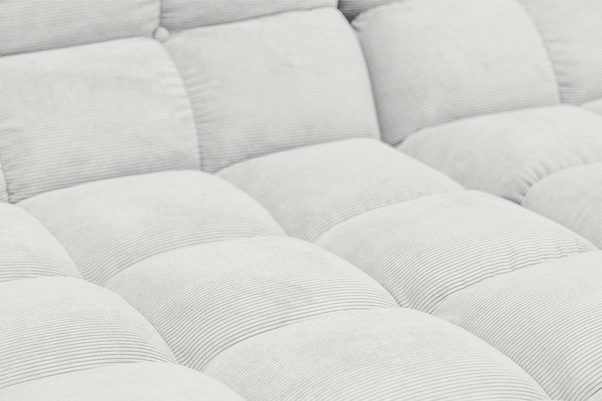 SITZGRUPPE VIVIEN 3ER SET Weiß Cord - Weiß, Kunststoff/Textil (510/85/359cm) - KAWOLA