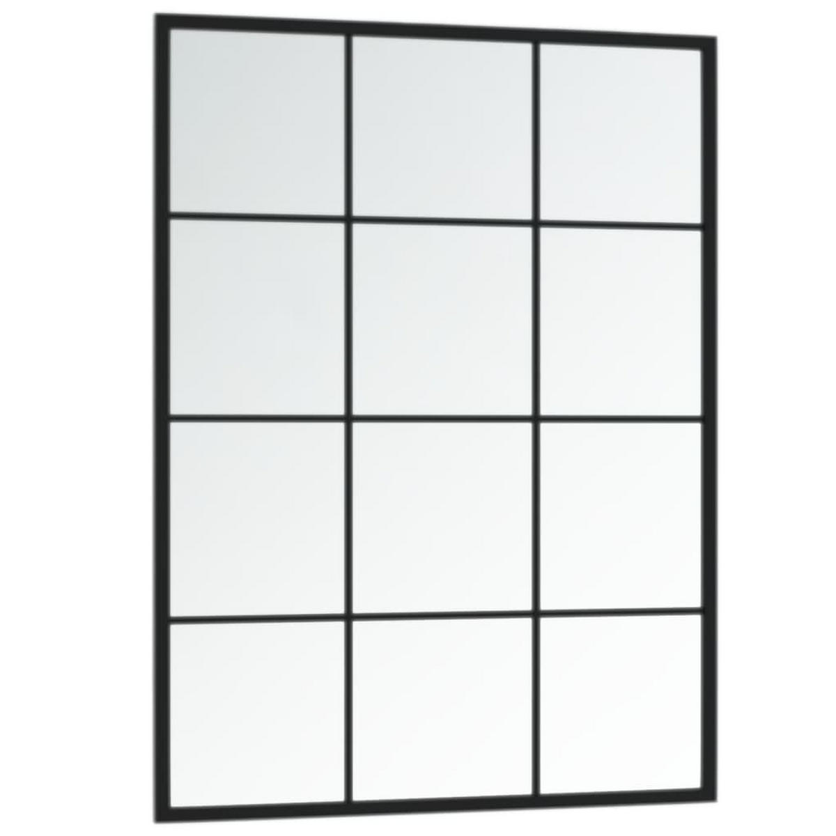 WANDSPIEGEL 3 Stk. Schwarz 80x60 cm Metall - Schwarz, Metall (180/80/180cm) - furnicato