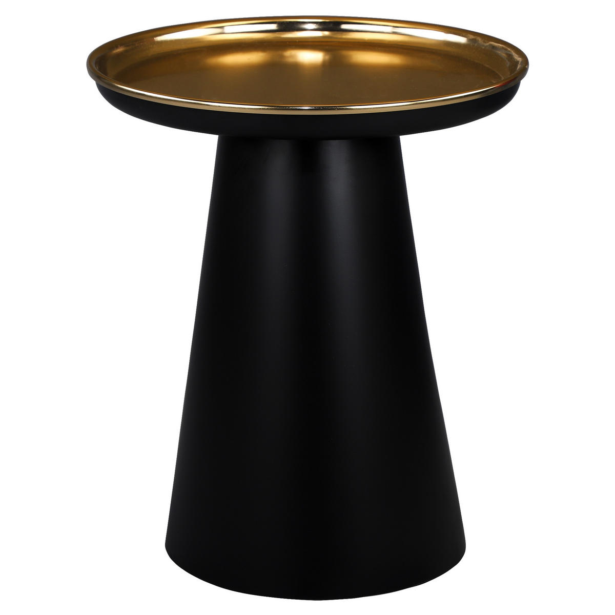BEISTELLTISCH rund Gold/Schwarz Ø 50 cm - Goldfarben, Metall (50/50/50cm) - WOMO-DESIGN