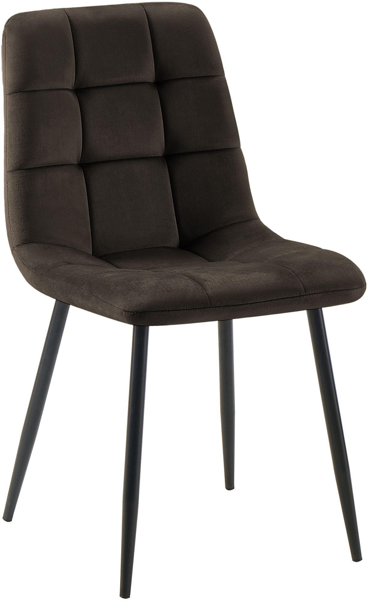 STUHL Samt Braun - Braun, Textil/Metall (45/84/55cm) - CLP