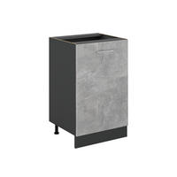 SPODNÍ SKŘÍŇKA KUCHYŇSKÉ LINKY R-Line, Beton/Antracit, 50 cm bez pracovní desky - šedá/antracitová, kompozitní dřevo (50/81.6/46cm) - Vicco