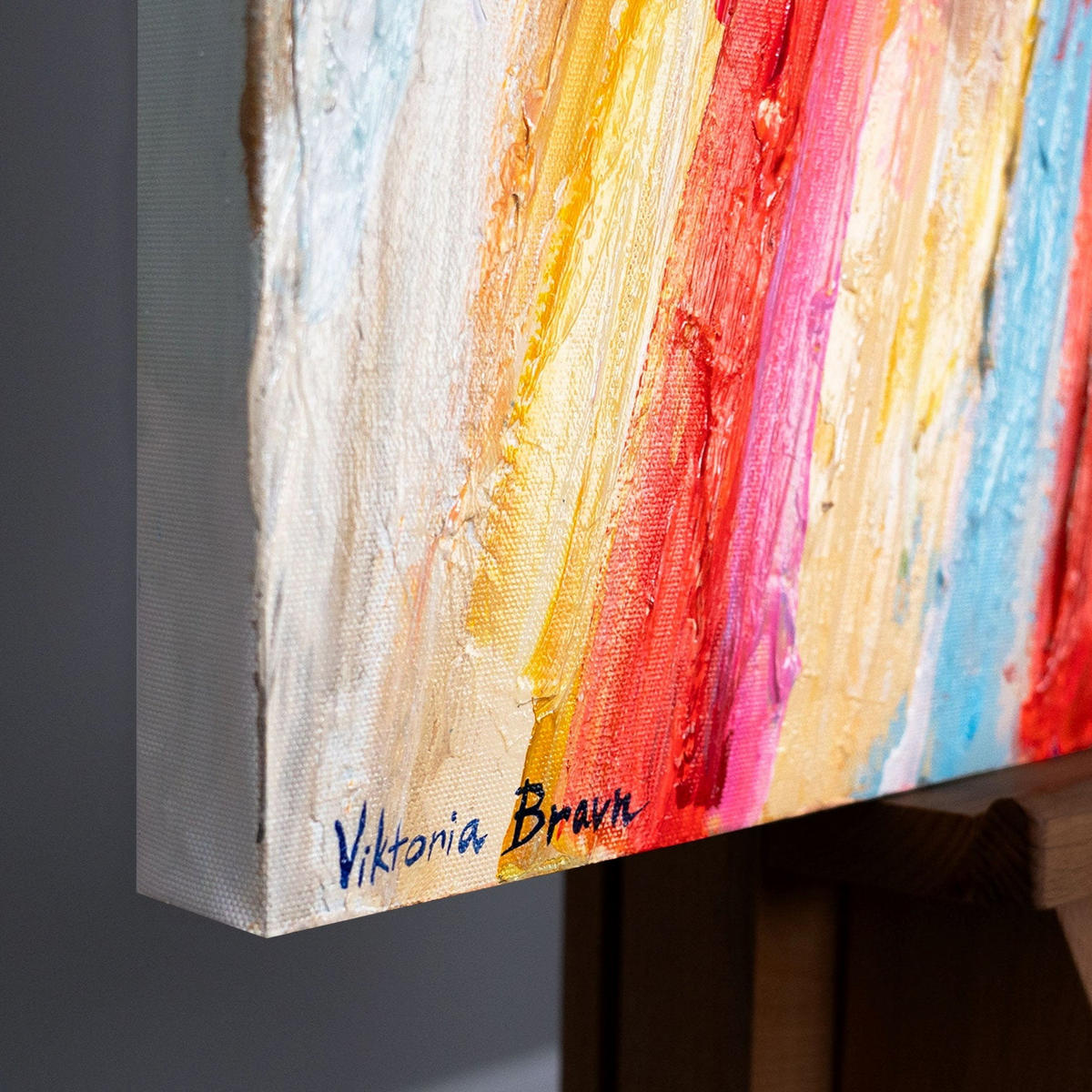 GEMÄLDE Dame mit Hut auf Keilrahmen 115x50 cm - Multicolor, Holz (115/50cm) - YS-art gallery