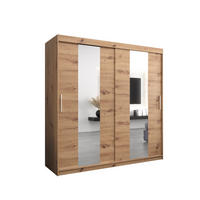 SCHWEBETÜRENSCHRANK 200/200/62 2-türig - Silberfarben/Eiche Artisan, Holz/Kunststoff (200/200/62cm) - MÖBEL KRYSPOL