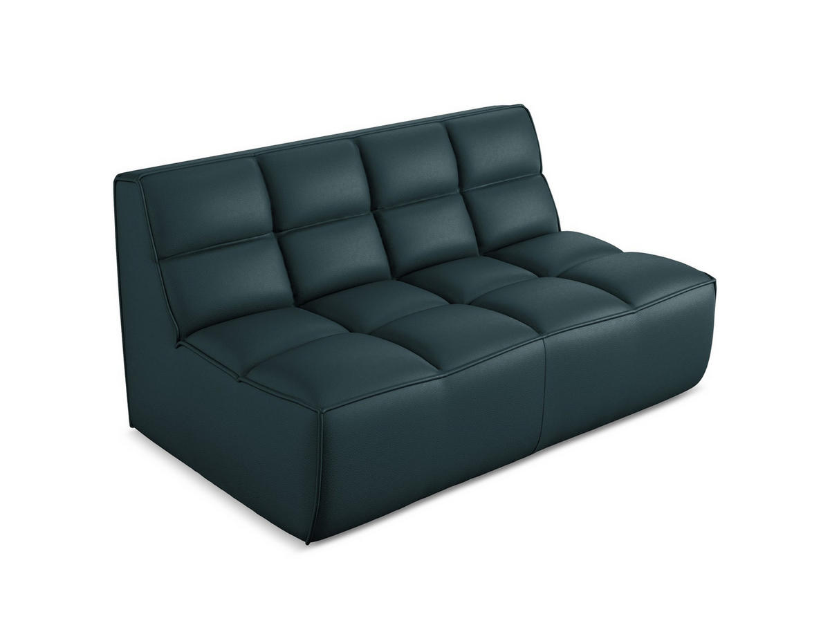 2-SITZER-SOFA Kunstleder Blau - Blau/Petrol, Leder/Kunststoff (160/75/93cm) - Makamii