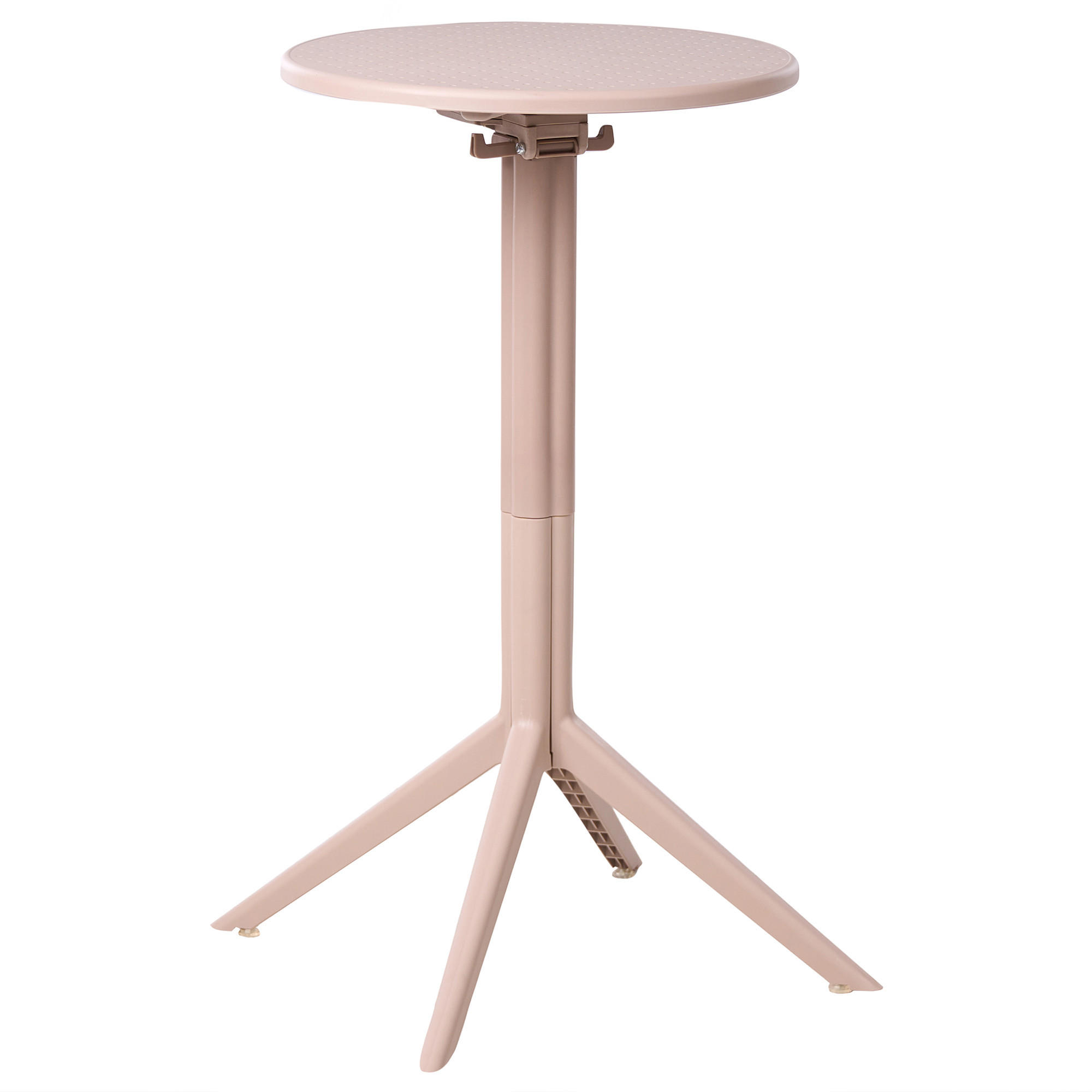 MASĂ DE BAR PENTRU GRĂDINĂ 60/60 cm bej Legrena - bej, material plastic (60/60/111cm) - Beliani
