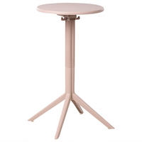 GARTEN-BARTISCH 60/60 cm Beige Legrena - Beige, Kunststoff (60/60/111cm) - Beliani