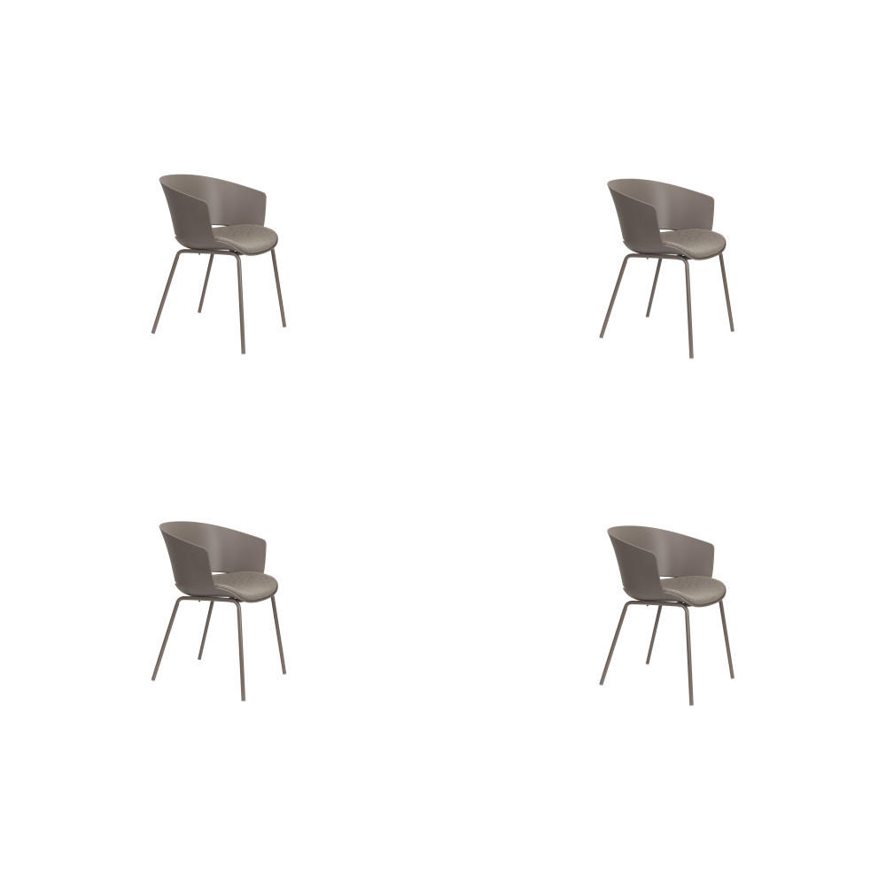 ESSZIMMERSTUHL Jessica - Grau - 54.5/59/80.5 cm - 4er-Set - Grau, Kunststoff (59/80.5/54.5cm)