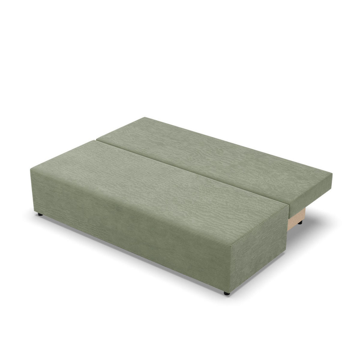 SOFA 3-SITZER MIT SCHLAFFUNKTION FERMO Grün - Grün, Textil (92/95/191cm) - Mebligo