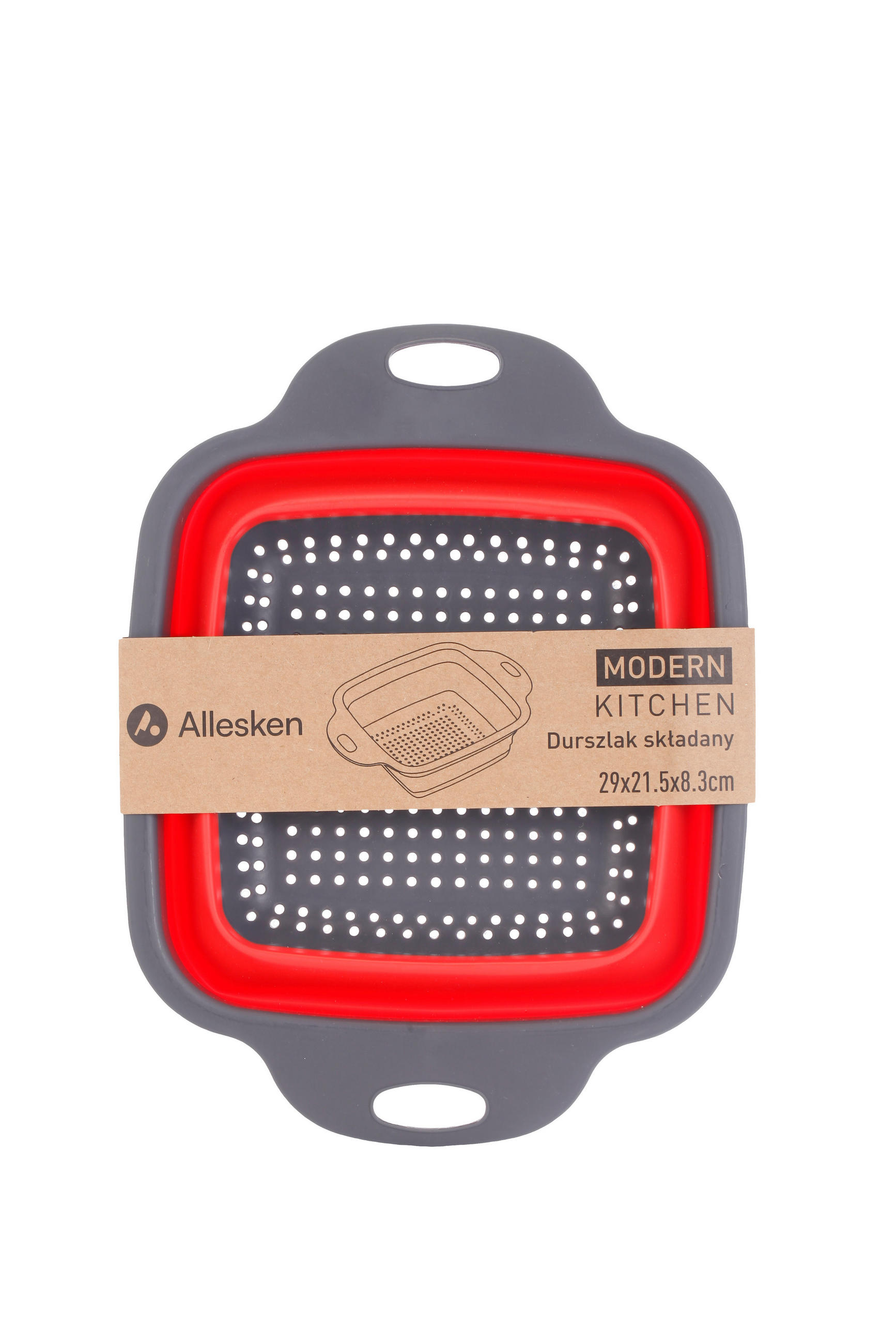 SIEB Modern Kitchen Grau Rot 28/21/3 cm Kunstoff - Rot/Grau, Kunststoff (21cm) - Mondex