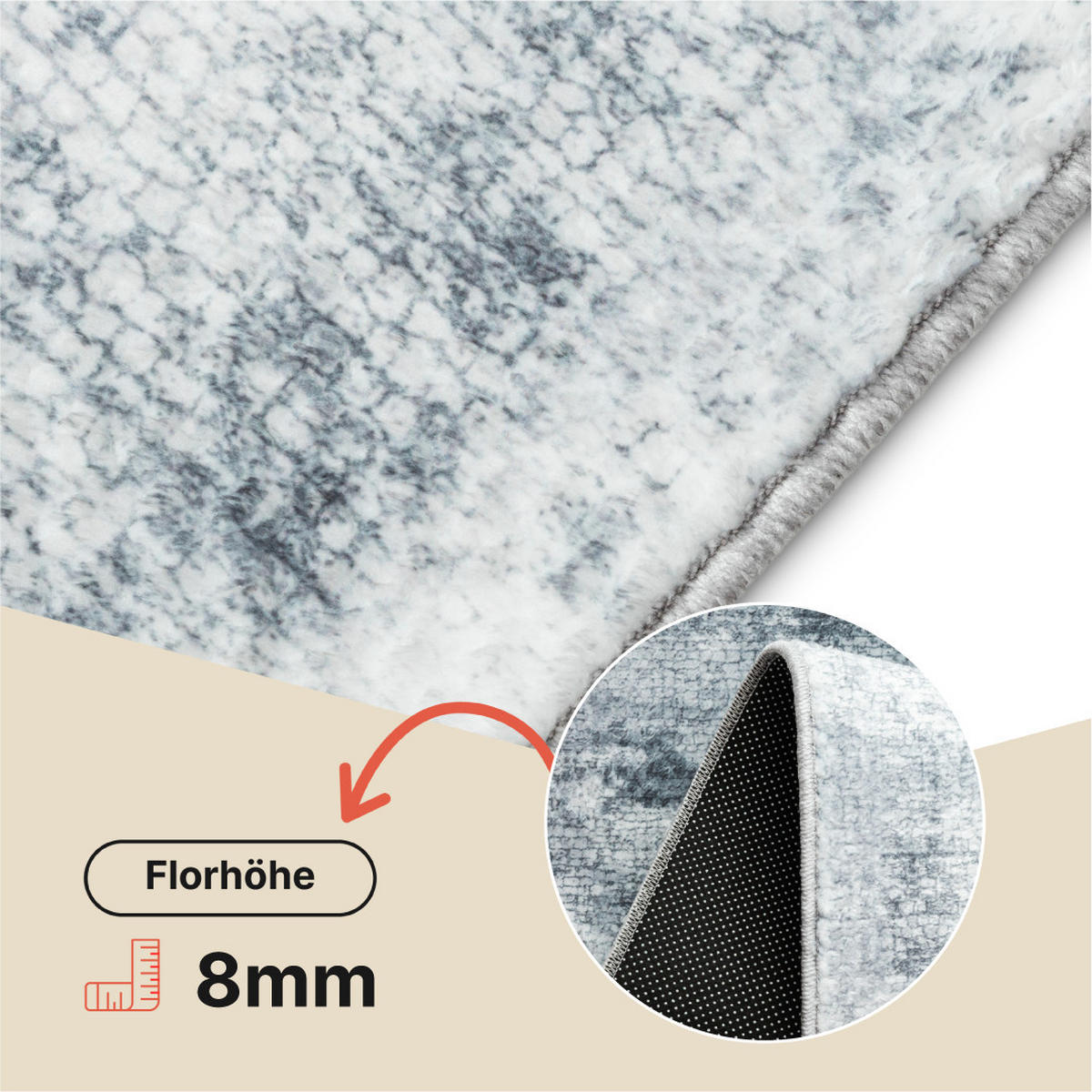TEPPICH BARI Anthrazit 140/200 cm - Anthrazit, Textil (140/200cm) - Tapiso