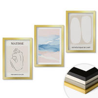 WANDBILDER 3er Set - 20x30 cm Goldrahmen - Matisses abstrakte Formen - Goldfarben, Kunststoff (20/30cm) - ArtPrintCave