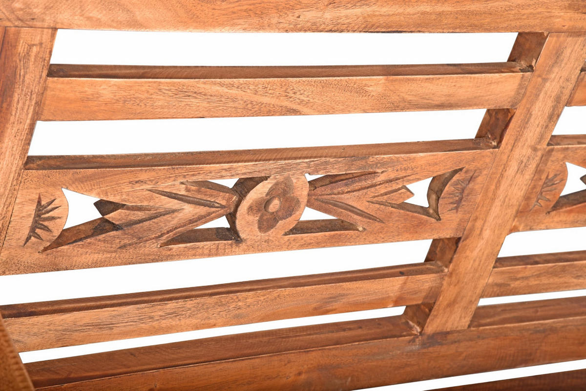 GARTENBANK Tomas Hellbraun 3-Sitzer Terrassenbank - Hellbraun, Holz (55/90.5/150cm) - DELUKE