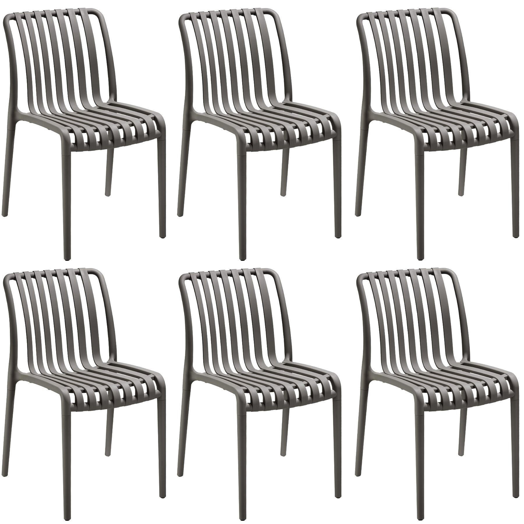 GARTENSTÜHLE Alcudia,47 x 58 x 80,5 cm, Belastbarkeit 110 kg,anthrazit - Anthrazit, Textil (47/80.5/58cm) - tectake