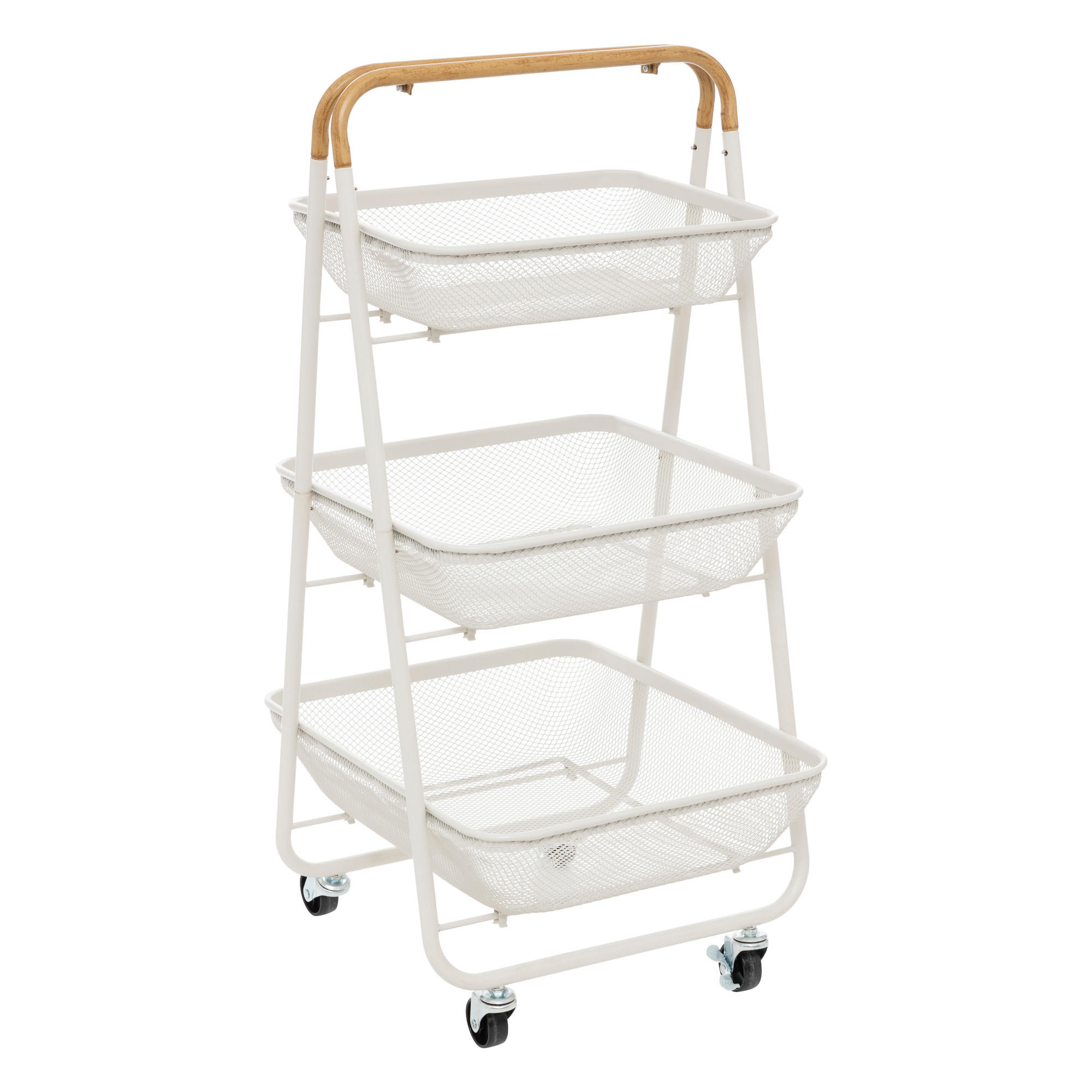 KÜCHENWAGEN 3 Körbe Mayaj Beige 48/41,5/86 cm - Beige, Metall (41.5/86/48cm) - 5five Simply Smart