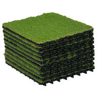 KUNSTRASENPLATTEN 10er-Set DE-13758 30x30 cm, 3,5 cm hoch Grün - Grün, Kunststoff (30/30/3.5cm) - ComfortXL