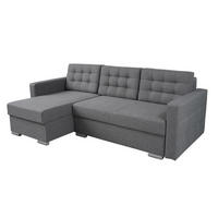 ECKSOFA Grau ASTI Ausziehbar - Grau, Naturmaterialen/Textil (225/144cm) - Sepro Meble