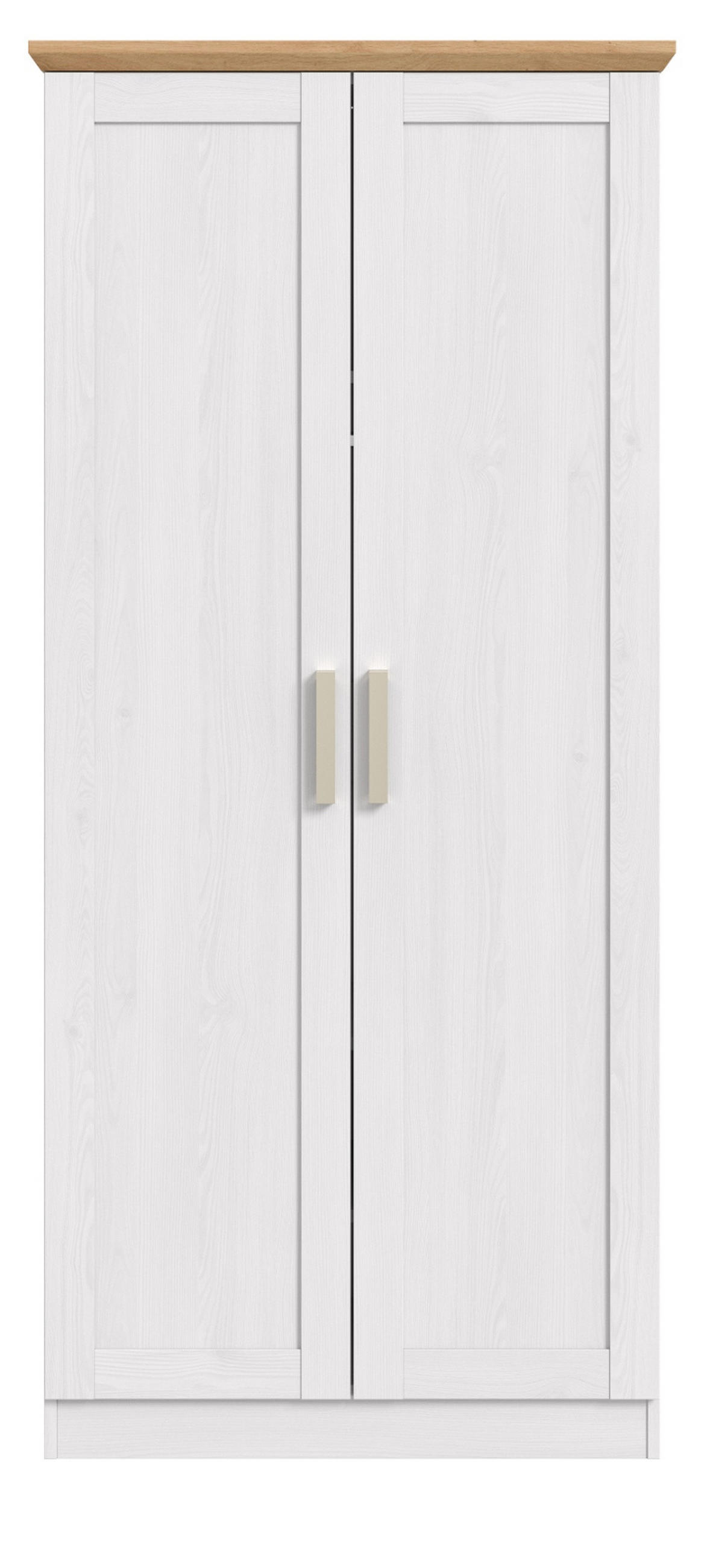 KLEIDERSCHRANK weiß Lärche, Eiche Artisan 2-türig 84 cm, Drehtürenschrank im Landhaus-Stil - Beige/Lärchefarben, Holzwerkstoff/Kunststoff (84/185/54cm) - Inn.Furn