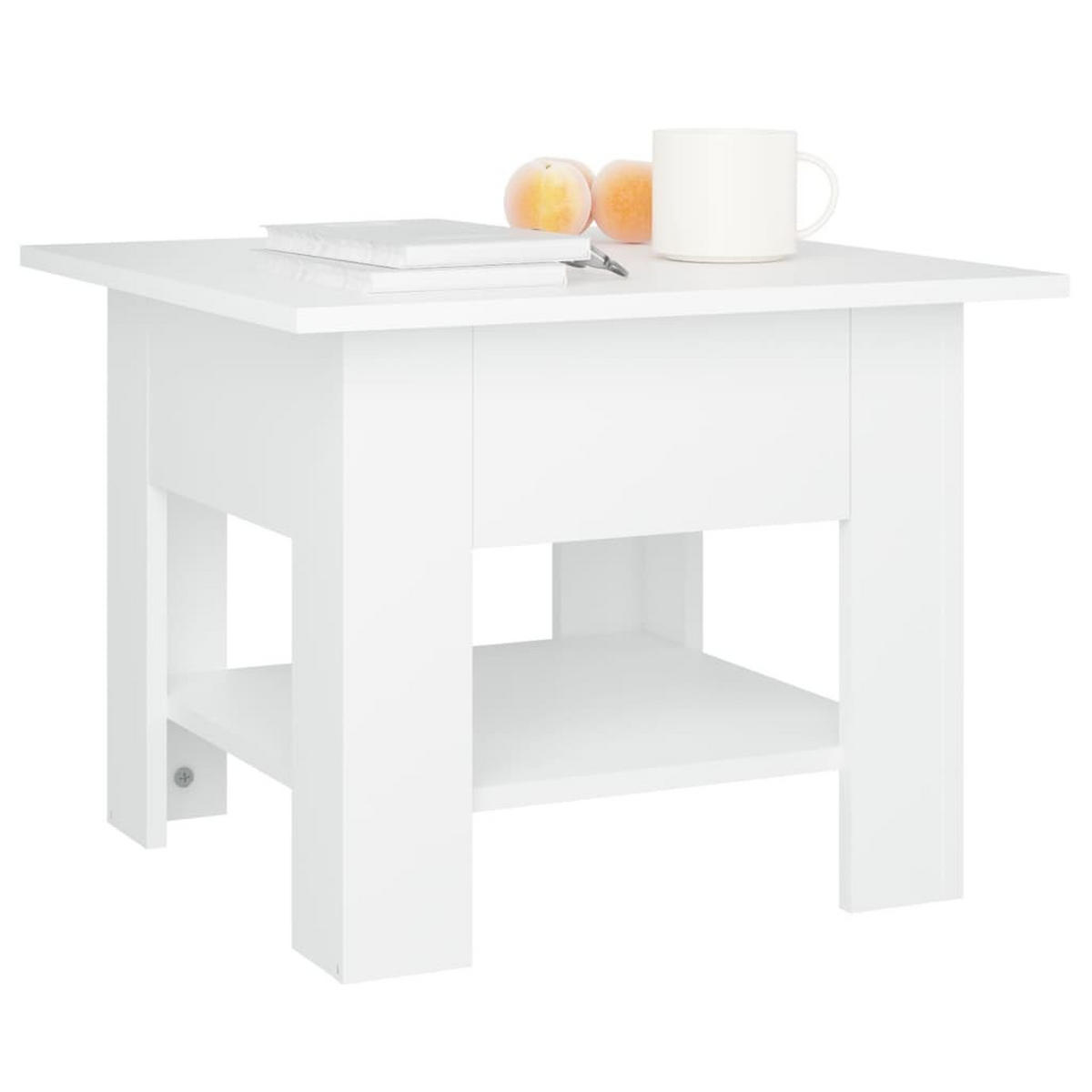 COUCHTISCH Weiß 55x55x42 cm Holzwerkstoff - Weiß, Holzwerkstoff (55/55/42cm) - furnicato