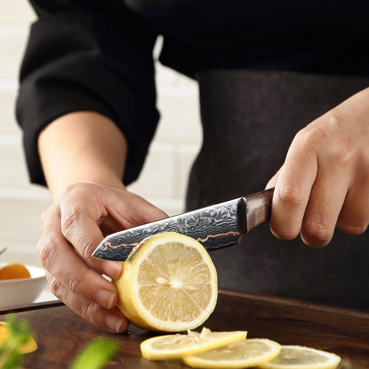 MESSERSET 3-tlg. 9-18 cm - Ahornfarben, Holzwerkstoff/Metall - Wakoli