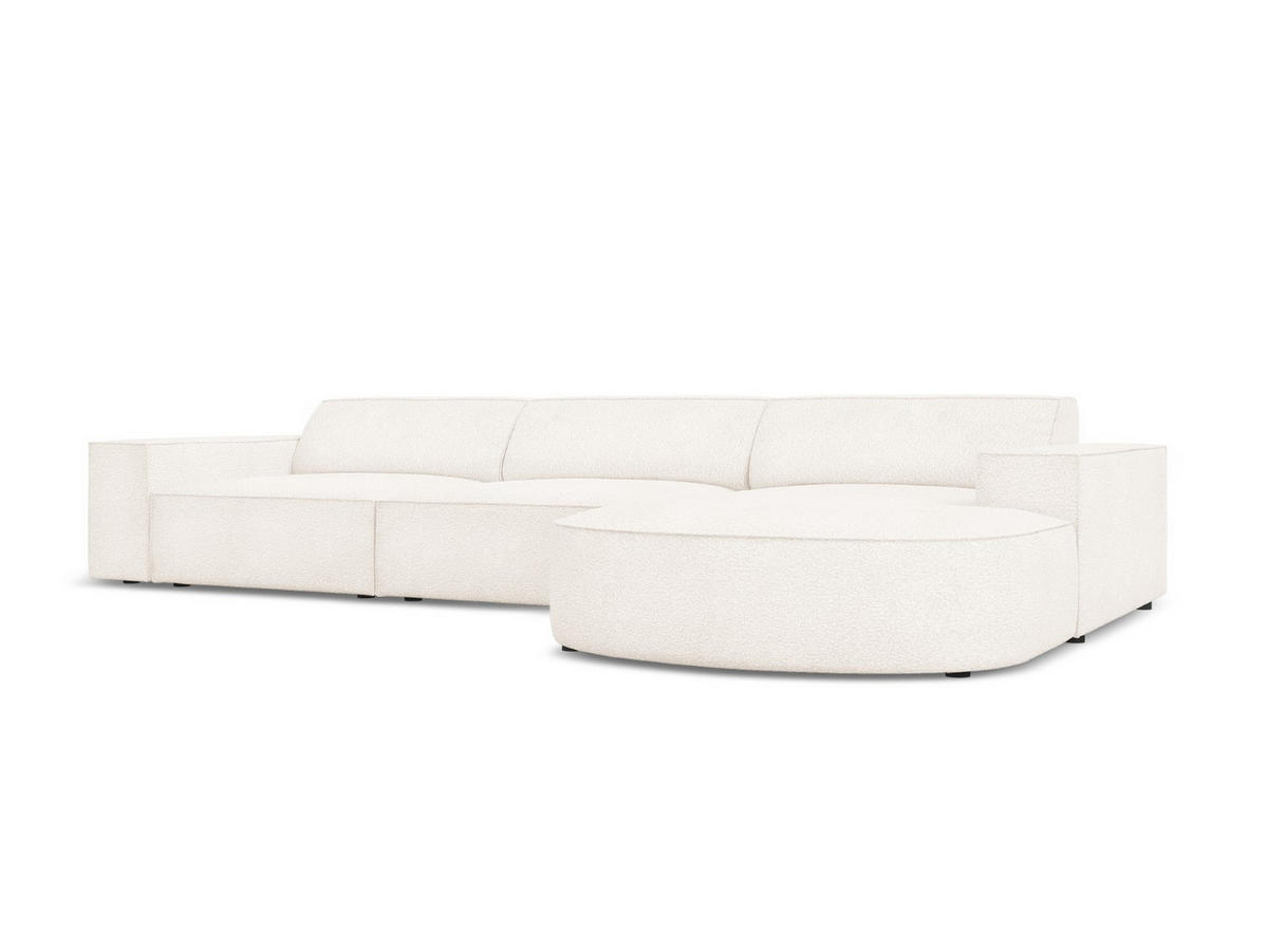 ECKSOFA rechts Jodie aus Boucle beige 4 Sitzplätze - Beige, Textil (166/284cm) - Micadoni